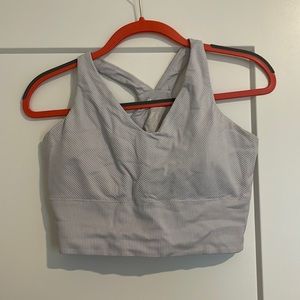 Pale lavender sports bra
